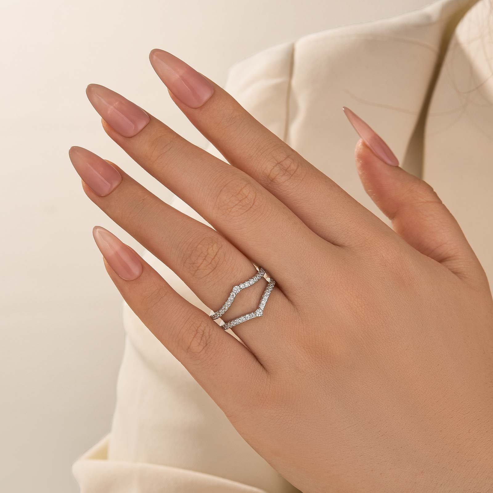 Vintage Engagement Ring Enhancer Wedding Band In Sterling Silver