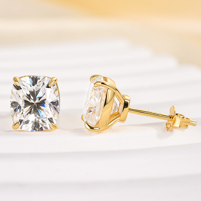 HNJ Jewels Moissanite Cushion Cut Women's Stud Earrings