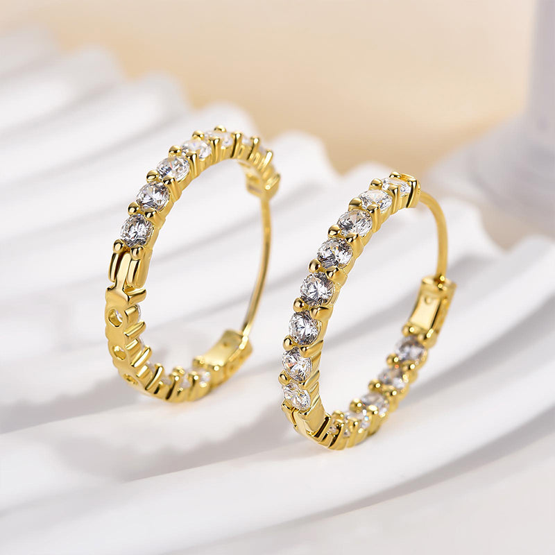 HNJ Jewels Unique Hoop Earrings In Sterling Silver