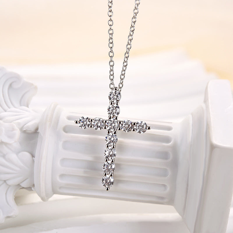 HNJ Jewels Sterling Silver Fashion Cross pendant Necklace