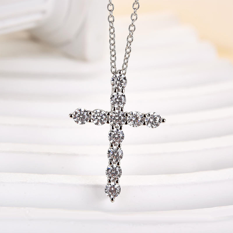 HNJ Jewels Sterling Silver Fashion Cross pendant Necklace