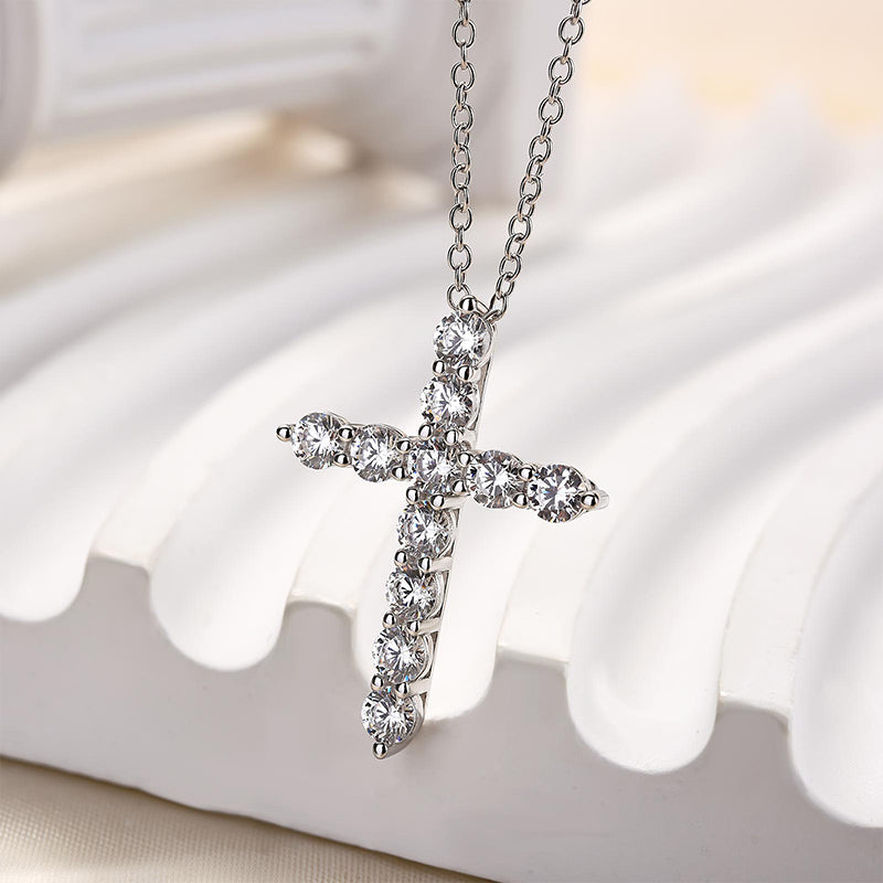 HNJ Jewels Sterling Silver Fashion Cross pendant Necklace