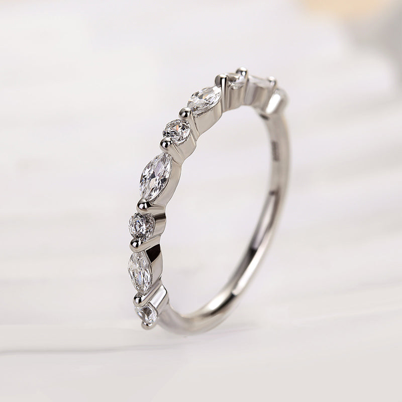 HNJ Jewels 1.0 Ct Elegant Marquise Cut Wedding Band