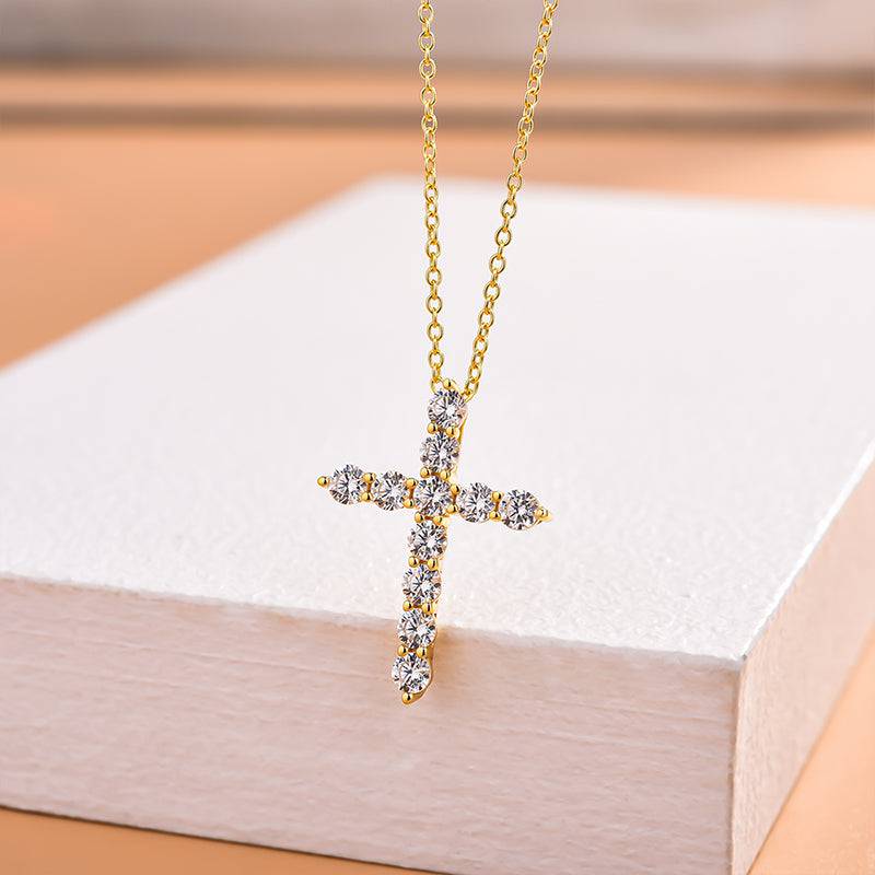 HNJ Jewels Sterling Silver Fashion Cross pendant Necklace
