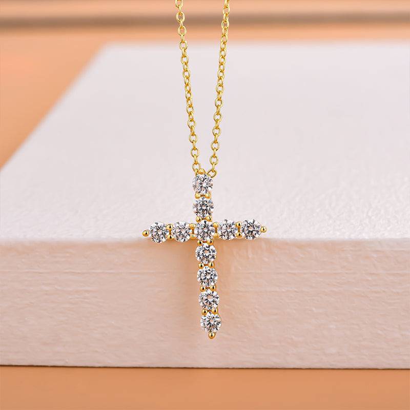 HNJ Jewels Sterling Silver Fashion Cross pendant Necklace