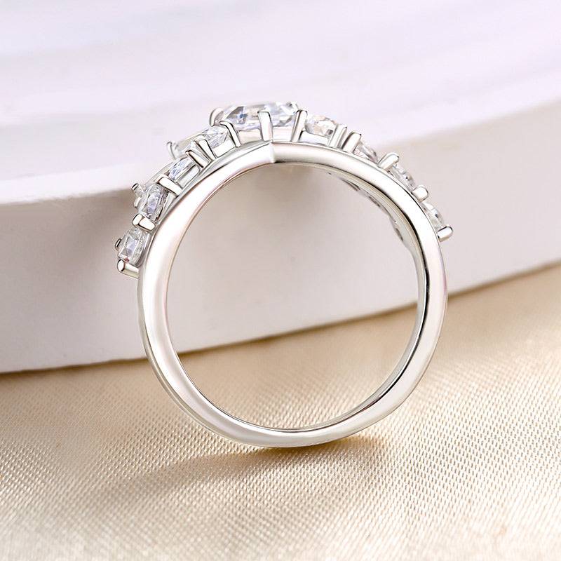 HNJ Jewels Fashion Design Asscher Cut Wedding Band