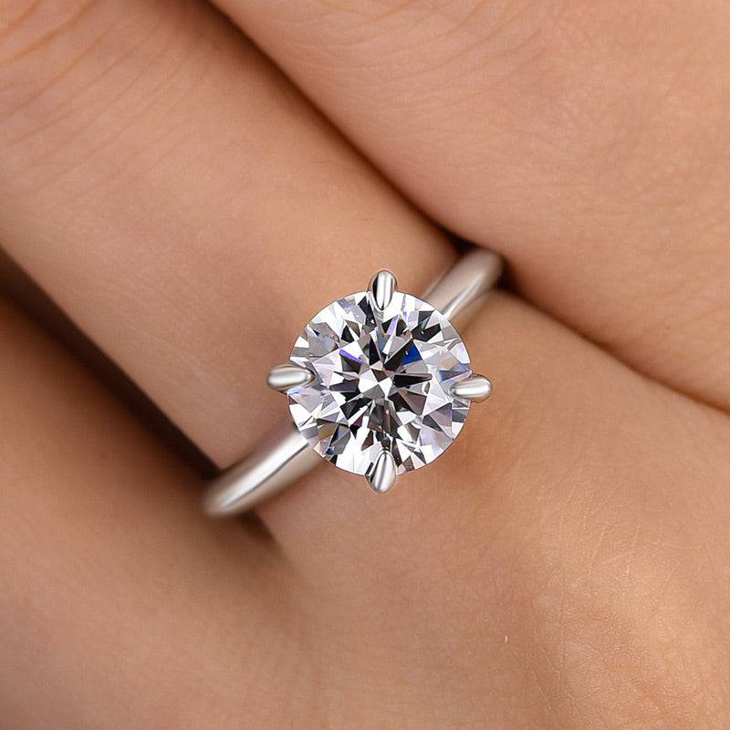 HNJ Jewels Sparkle Round Cut Engagement Ring
