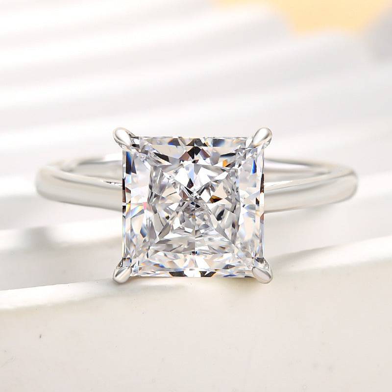 HNJ Jewels Stunning Square Princess Cut Engagement Ring